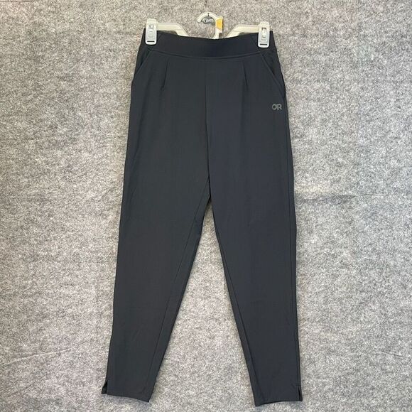 OUTDOOR RESEARCH Pants Women's XS Black Cropped Pleated Mid-Rise Pull-On Stretch - Picture 1 of 12